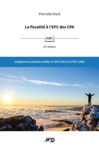 La fiscalité à l'EFC des CPA – 22e édition