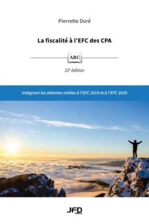 La fiscalité à l'EFC des CPA – 22e édition