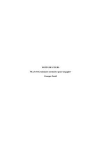 Notes de cours - Atelier de français correctif : rédaction (FRA0153)